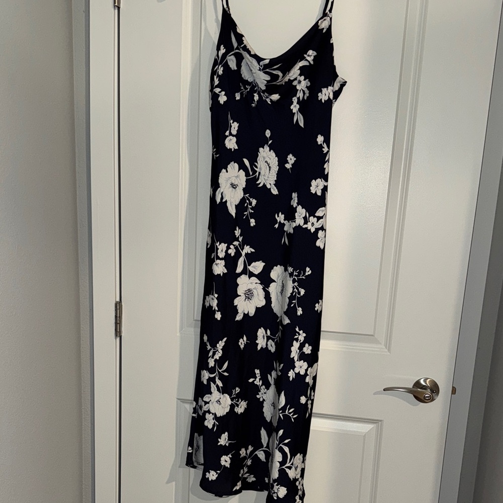 Altar'd State Navy and White Floral Dress